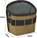 Tool Pouch Nails Screws Bag with Belt Clip (XL, Khaki)