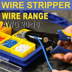haisstronica Ferrule Crimping Tool Kit AWG 23-7 Wire Ferrules Crimper with 2500pcs Wire End Terminals AWG 22-7 and Wire Stripper