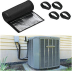 3 Layers HVAC Copper Pipe Insulation Cover, 72x10.2 Inch 600D Oxford AC Pipe Protector with 4 Adjustable Straps for Outdoor, Flexible Insulation Sleeve for Central Air Conditioning Mini Splits