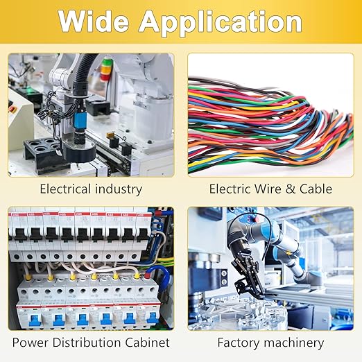 200 Pcs Yellow Female Quick disconnects Vinyl Insulated Spade Wire Connectors, Electrical Crimp Terminal 12-10 AWG (6.3mm)