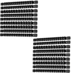 ALOANES 18 PC ABS Socket Organizer,1/2 inch, 3/8 inch, and 1/4 inch Drive Socket Rail Holders, Heavy Duty Socket Racks, Black Rails with Black Clips