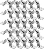 OhLectric OL-43183 Two Hole Rigid Pipe Strap - Sturdy Steel Strap Clamps - Zinc Plated Steel - Reinforced Rib - Corrosion Resistant - Easy to Install - 1 Inch (Pack of 25)