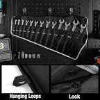 DURATECH Flex-Head Ratcheting Combination Wrench Set, SAE, 13-piece, 5/16'' to 1'', CR-V Steel, with Rolling Pouch