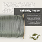 The Paracord Store | Type III 550 Paracord - 1000 FT Spool, Charcoal Grey | Heavy Duty 7 Strand Tactical Paracord - USA Made Nylon Outdoor Parachute Cord for Camping, Fishing & More - Survival Cord