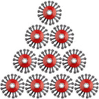 5 Pack 4.5 Inch Twist Knotted Wire Wheel for Angle Grinders, with 5/8 Inch-11 Threaded Arbor, for Heavy & Light Duty Work