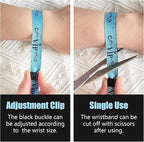 100 Colored VIP Wristbands for Concerts & Parties, Lightweight Disposable Wrist Strap (Color: Water Green)