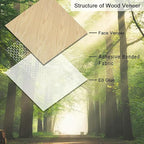 GSCIT Club 20 PCS Oak Wood Veneer, 12 inch x 12 inch Wood Edge Banding Pre-glued Flexible, Veneer Tape Banding for Cabinet Repair Furniture Restoration
