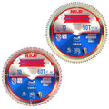 2-Pack 10" 60T & 90T 5/8" Arbor Woodworking Circular Saw Blade, Framing/Universal Wood Cutting Saw Blade,Special Anti-Thermal Adhesion Coating on Cutting Edge-TA, 10" 60T&90T 5/8"