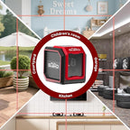 Laser Level with Self-leveling& Manual Mode Horizontal and Vertical Lazer Level with 360°Magnetic Bracket, 2xAA Batteries for Construction Home Decoration DIY etc. (Red)