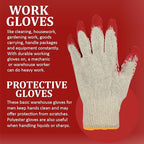 Generic 300 Pairs Red Palm Latex Dipped Work Gloves - Cotton Polyester Shell Safety Protection Gloves - Nitrile Coated - Made in Korea