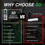 3D One Car Scratch & Swirl Remover Hybrid Rubbing Compound & Polish Buffing Compound for True Paint Correction 32oz Made in USA