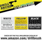 Bathroom Accessories - Cleaning Supplies - Boat Brush - Deck Scrub Brush – 7in - Medium Yellow Bristles - Variable Speed Polisher - 5/8 x 11 Threaded Hub - Tile - Shower Cleaner - Porcelain – Flooring
