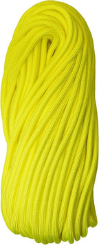 1/4" ParaMax Paracord 100 ft – 1000 lb Type IV Rope for Dog Leashes, Camping, Kayak Anchor - Made in USA - Neon Yellow