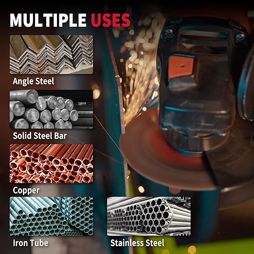 25 Pack 5" Cut Off Wheels, Ultra Thin Aluminum Oxide, 5" x 0.045" x 7/8", Metal & Stainless Steel, Angle Grinder Compatible, 30% Performance Up