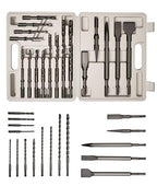 toolant Rotary Hammer Drill Bits Set with Chisels-Masonry Drill Bit Set,SDS Plus 17PCS Concrete Masonry Hole Tool with Storage Case for Concrete, Stone, Brick