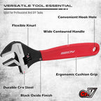 Adjustable Wrench Set Pipe Spanner: 6" 8" 10" Wide Jaw Black Oxide Wrench With Cushion Grip, Laser Marked Metric & SAE Scales, CR-V Steel for Professional