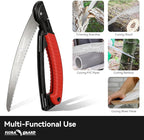 FLORA GUARD 10-Inch Folding Hand Saw, Heavy Duty Pruning Saw with Multi-Level Razer Teeth for Wood Cutting, Tree Trimming, Professional Camping Gardening Tools