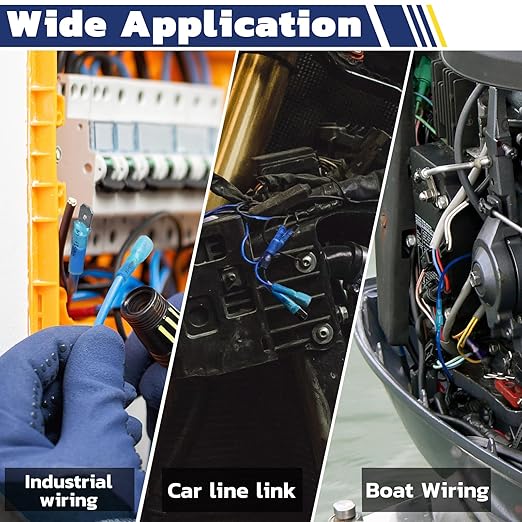 haisstronica 160pcs Heat Shrink Spade Connectors,AWG 22-10 Female and Male Wire Connectors,Quick Disconnect Spade terminals
