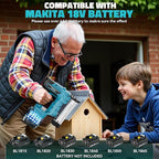 Ecarke Cordless Power Brad Nailers Compatible with Makita 18V Battery,18GA 2/5" to 1-1/4 Inch,2 in 1 Brad Nailer Battery Powered,Brushless Electric Nail Gun, 2 Mode Lightweight for Home Improvement
