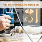 1/4"(6.35mm) Solid Brass Routing Guide Bushing for Router Templates, Alignment Pin, HSS End Mill Bit 15/64"(6mm) Shank, Perfect for 1/4" Mill Routing Bushing Template Use