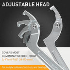 9PCS Adjustable Pin Spanner Wrench Set, 3/4" to 6-7/10", Coilover Hook Wrench Tools with Changeable Heads for Cars Suspension Collar, Nut Adjustment, Flange Bearings C-Shaped Spanner Nut Wrench Tool