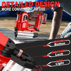 SILVEL 2" Cordless Brad Nailer, 2-in-1 21V Electric Brad Nailer Stapler with 2 * 4.0Ah Battery, 1000pcs Nails, 18GA Staples, Adjustable Depth for Woodworking, Home Improvement