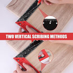 12 Inch Framing Square Carpenter Square, Tri Square Tool, Try Square for Woodworking, T Square Ruler, L Square Ruler, Right Angle Ruler，Framing Tools, Anodized Ruler Body, Red & Black