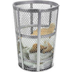 Global Industrial 48 Gallon Outdoor Metal Trash Container, Galvanized