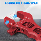 AN Hose Fitting Adjustable Wrench 3AN-12AN Lightweight Aluminum (Red)