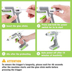 WORKPRO 7.2V Cordless Hot Melt Glue Gun, Rechargeable Fast Preheating Glue Gun Kit with 20 Pc Premium Mini Glue Stick, Automatic-Power-Off for Art, Craft, Decoration, USB Type-C Cable Included