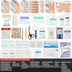 First-Aid-Kit-for-Car-Home-Travel-Camping-Businesses, Compact Waterproof Hard Case, Public Emergency Medical Kits - Perfect for Survival, Vehicle, Boat, Sports, Hiking, Office, Dorm (PUMIER)