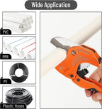 Bates- PVC Pipe Cutter, Cuts up to 1-1/4", Ratcheting PVC Pipe Cutter Tool, Pipe Cutters PVC, PVC Pipe Shears, PVC Cutter, Plastic Pipe Cutter, PEX Pipe Cutter, PVC Cutter Tool, PVC Ratchet Cutter