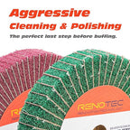 6 Inch Flap Wheel, Non-Woven Abrasive Polishing Wheel, 1 Inch Thickness, 3/4 Inch Arbor, for Bench Grinder (Assorted Grit240 Grit320 SP)