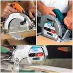 Luckyway 2-Pack 5-1/2 Inch 18T with 5/8 Inch Arbor TCT Circular Saw Blade Fast Cutting and Trimming Saw Blade, Cordless Trim Saw Blade for Cutting Wood(1/2-Inch and 10-mm Reducer Bushings Include)