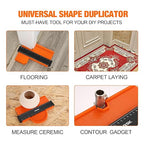 VARSK Contour Gauge Tool (10 inch) with Lock - Birthday Gifts for Men Dad Him, Cool Gadgets for Men, Irregular Shape Duplicator, Outline Edge Angle Measuring Tool for Woodworking Flooring