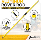 AdirPro Aluminum GPS Rover Rod – 2m 2-Piece Design GPS Pole for Land Surveying & Engineering – RTK GPS/GNSS Accessory – Includes Level Vial & Carrying Case (Yellow)