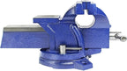 HFS(R) 4" Heavy Duty Bench Vise Anvil with 360° Swivel Locking Base Desktop Clamp - FS Blue Design