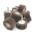 Benchmark Abrasives 2" X 1" (1/4" Shaft) Aluminum Oxide Flap Wheel - 10 Pack, 180 Grit