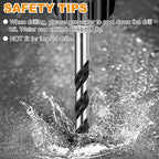 11PCS Masonry Drill Bit Set & Concrete Drill Bit Set 1/8"-1/2" Industrial Strength Carbide Drill Bit Tip for Glass/Brick/Plastic/Cement/Wood/Tile/Etc, by TITGGI