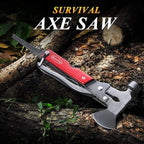 RoverTac 14-in-1 Multitool Camping Axe Hatchet – Essential Camping Gear with Knife, Hammer, Saw, Bottle Opener, Screwdriver – Multi Tool with Sheath – Gifts for Men, Dad, and Outdoor Adventures