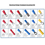 1500pcs Insulated Wire Electrical Connectors-Ring,Fork,Spade,Butt-Crimp Terminals Assortment Kit
