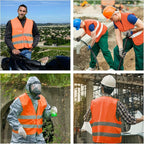 Safety Vest, Reflective High Visibility Construction Vest for Men, Work, Cycling, Runner, Surveyor, Volunteer, Road