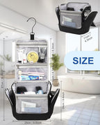 Relavel Hanging Toiletry Bag for Men and Women, Travel Toiletries Bag Water-resistant Large Makeup Cosmetic Organizer Storage, Shaving Dopp Kit Shower Bathroom Hygiene Bags, Carry-on Travel Essentials