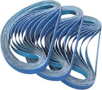 30 Pcs 1/2" x 18" Zirconia Sanding Belts, 40 Grit 1/2x18 Inch Sanding Belts for Air Belt Sander, Zirconia Belt Sander Sanding Belts for Metal Polishing, Derusting (1/2x18in, 40 Grit)