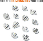 Wirefy Crimping Tool 8.7" for Quick Change Crimping Dies - Ratcheting Wire Crimper - Crimping Pliers - Terminal Crimp Tool - 26-8 AWG (Crimping Dies Sold Separately)