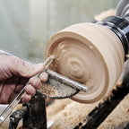 Cyro M2 HSS Bowl Gouge 3/8" Bowl Gouge (1/2" Dia.) with 12-1/2" Beech Handle for Woodlathe Chisels, Woodturning Tools.