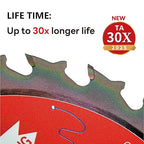 Circular Saw Blade Woodworking TA Series, 6-1/2" 40-Tooth, Arbor 5/8" with Diamond Knock-Out, Fine Finish Wood Cutting,Special Anti-Thermal Adhesion Coating on Cutting Head -TA, 6-1/2" 40T TA