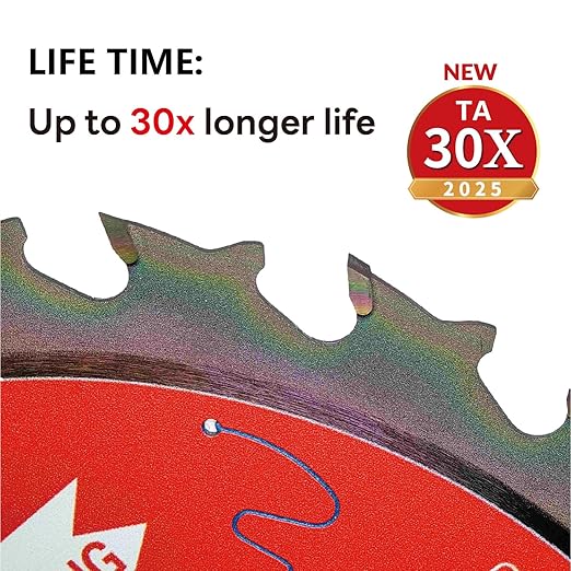 Circular Saw Blade Woodworking TA Series 8-1/4" 24-Tooth Arbor: 5/8",Finishing/General Purpose Wood Cutting,Special Anti-Thermal Adhesion Coating on Cutting Head -TA, 8-1/4" 24T TA