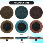 Macarrie 150 Pcs 2 Inch Surface Conditioning Discs Medium Sanding Grit Quick Change Sanding Discs Die Grinder Accessories for Surface Strip Grind Polish Burr Finish