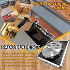 8 Inch Stacking Dado Blade Set,Replace for Freud 8" Dado Set,Compatible with SawStop,Jet,Dewalt,Bosch 8 Inch & 10 Inch Table Saw,Grooves from 1/4" to 7/8" Inch,5/8 Arbor,16 Pieces